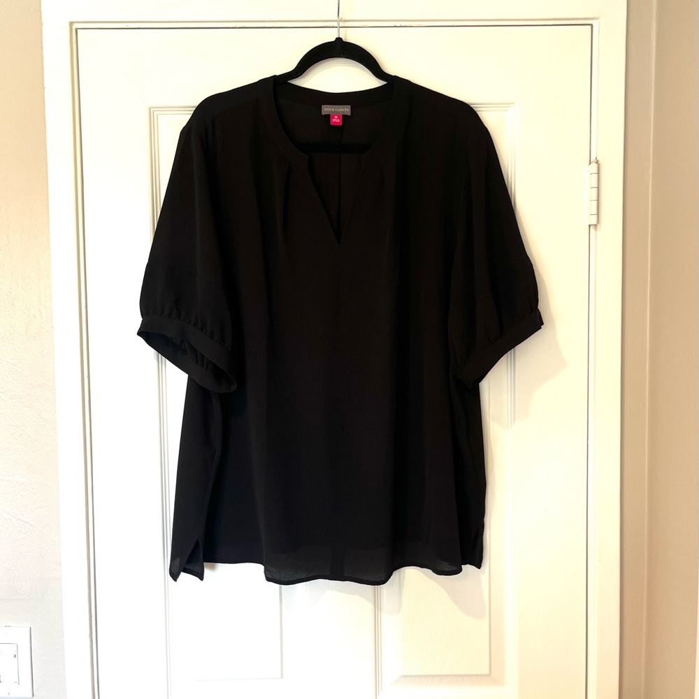 Vince Camuto Black Boxy Blouse